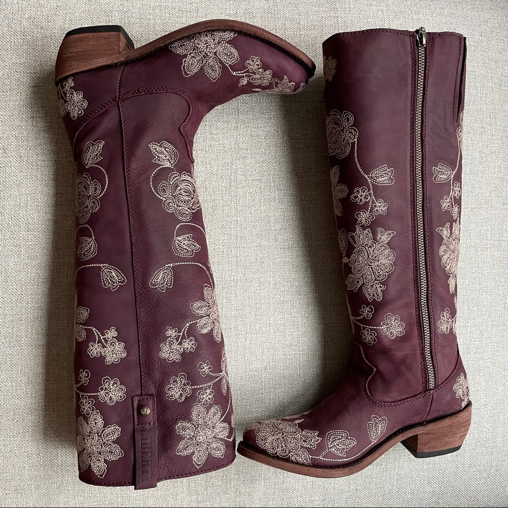 Liberty Black Embroiled Pressed Blossom Cowgirls Boots - Picture 2 of 15
